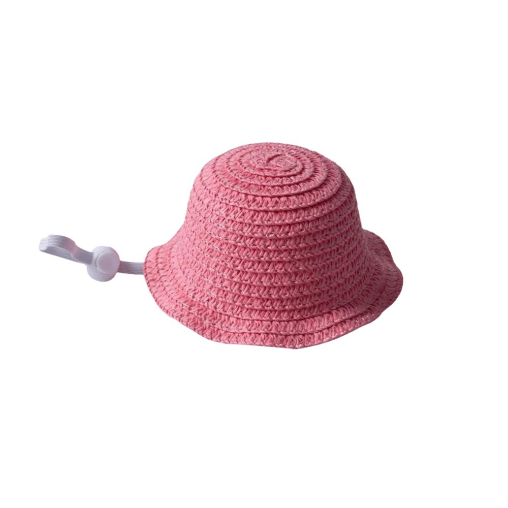 

Lightweight Pet Straw Hat Mini Dog Hat Lovely Design Pet Headwear Pet Dress Up рожевий
