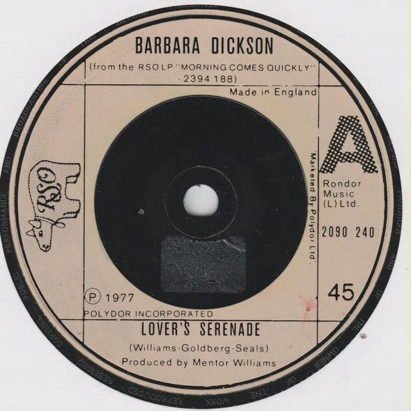 

7inch Record BARBARA DICKSON - Lover s Serenade 2090240 RSO 1977 UK Pop Used