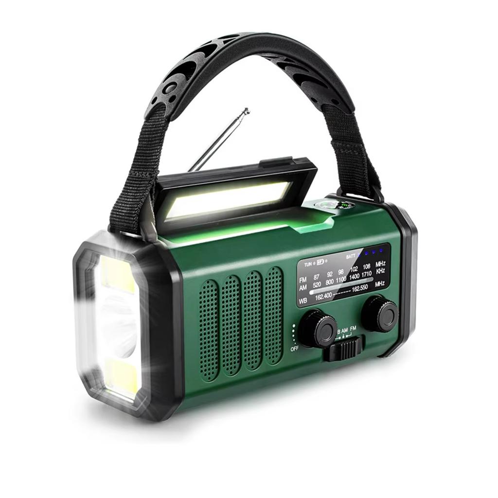 SOS Alarm Power Bank Radio E30 10000mAh FM Emergency Radio Solar Hand Crank Generator AM/FM/NOAA LED Portable Radio