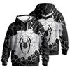 Men's Casual Loose Fit Printed Hoodie with Pocket and Drawstring