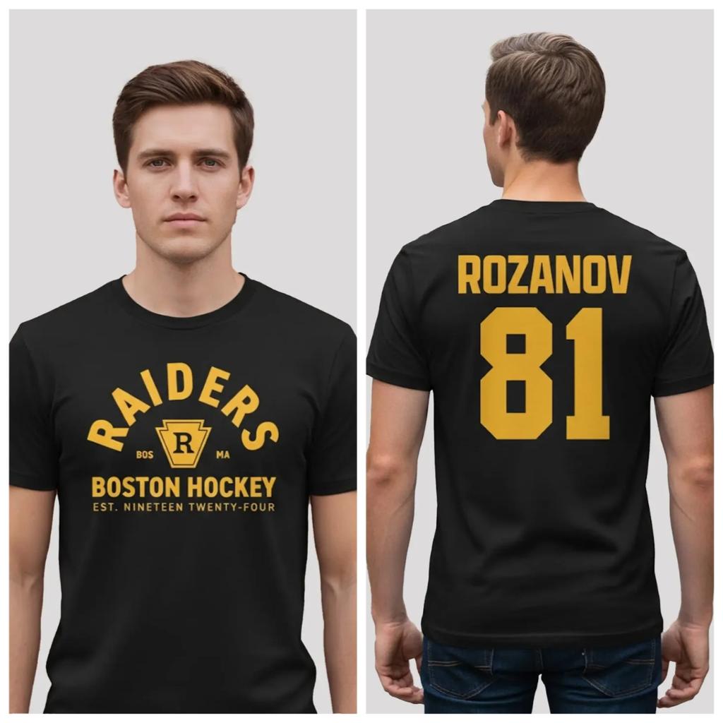 Connor Storrie Raiders Boston Hockey Rozanov 81 Cotton Mens Shirt Jersey Commemorative Tshirt Summer Short Sleeve Shirt