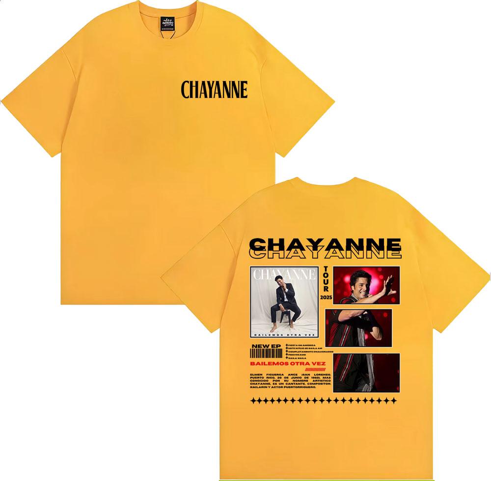 Chayanne Bailamos Otra Vez Tour 2025 Cover T-shirts Men's Clothing Hip Hop Pop Music T-shirt Casual Oversized T Shirt Streetwear