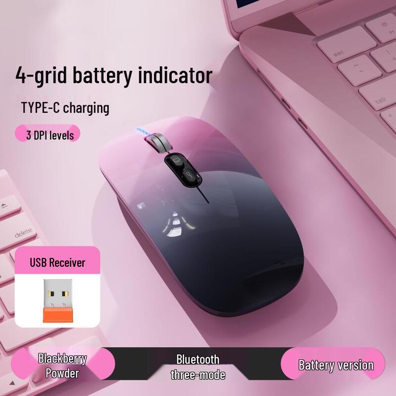 OLOEY Portable Rechargeable Wireless Bluetooth Mouse