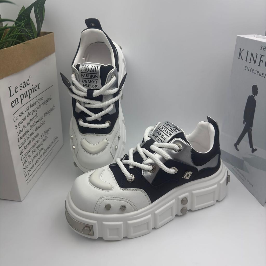 New Designer Men's All Match Thick-soled Causal Shoes Male Retro Flats Moccasins Sports Walking Sneakers Zapatos Hombre