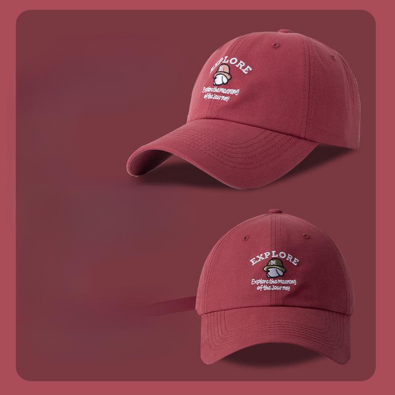 Spring New High end Letter Embroidered Baseball Cap Korean Version Versatile Face Showing Small Fashionable Commuter Baseball Hat for Women