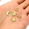 10pcs/lot  316 Stainless Steel Gold Plated Tree Moon Butterfly Small Charms Pendant For Necklace DIY Jewelry Making