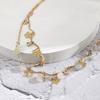 Accessories, sexy double metal body chain, creative hollow small butterfly rhinestone gravel waist chain for women