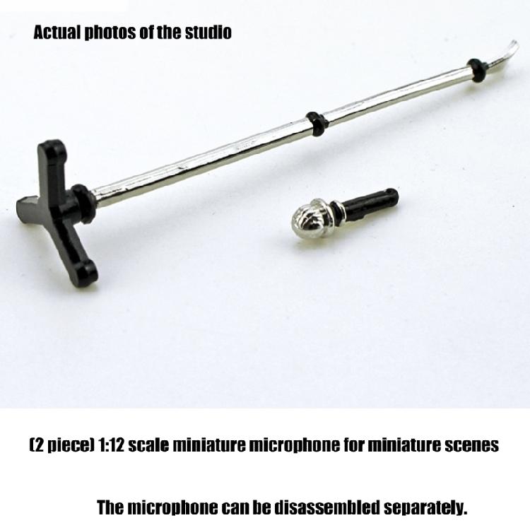 Miniature Microphone 1/12 Furniture Model For Doll House Enthusiasts Professional Scene Setting Craft Project Props