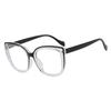 European and American color matching square large frame cat eye anti-blue light glasses frame plain retro glasses frame Internet celebrity fashion