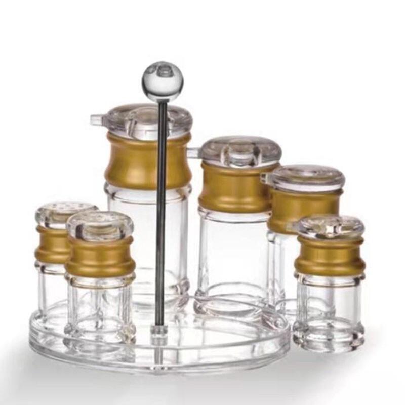 Homeglen 6-Piece Tabletop Condiment Dispenser Set
