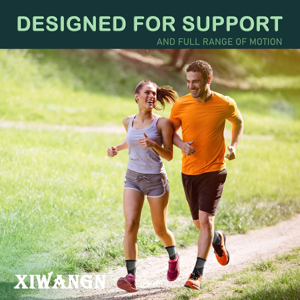 2-Piece Compression Ankle Braces for Men & Women - Adjustable Wrap Straps for Sports, Running, & Joint Stabilization