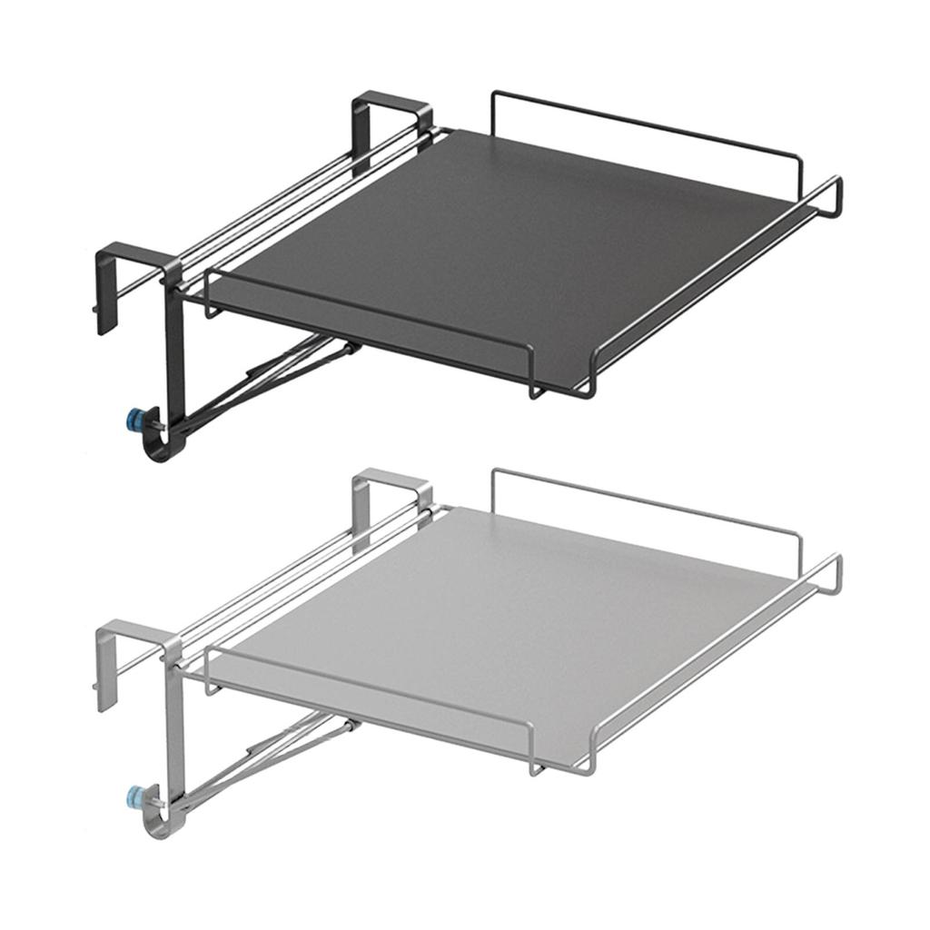 Foldable Kitchen Cabinet Door Organizer Space Saving Stainless Steel Shelf for Pantry and Cupboards