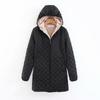 New stand-up collar medium and long loose light lamb wool cotton-padded coat women's coat