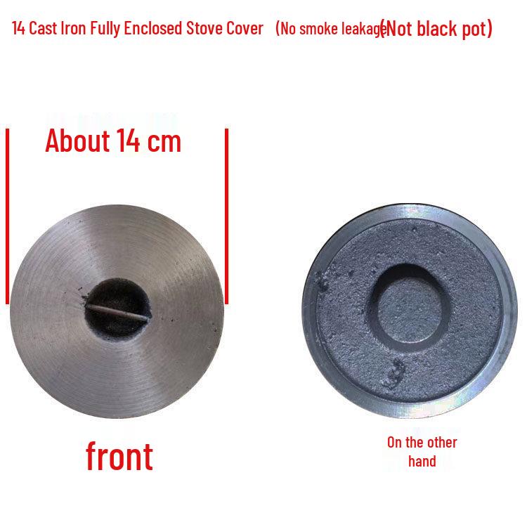 Cast Iron Firewood Stove Ring & Lid: Thickened Rustic Pot and Fire Pit Accessories