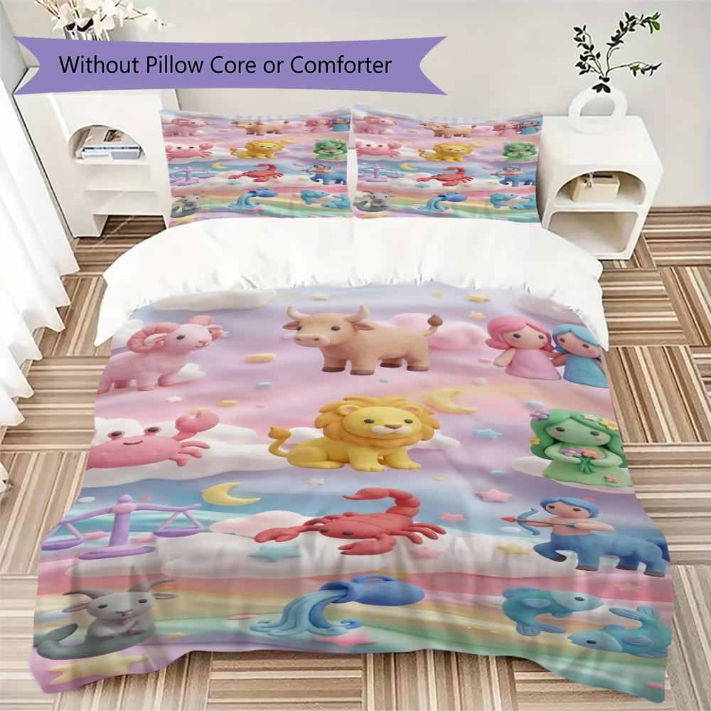 Sternbilder Muster Bettwäsche Steppset Steppdecke Kissenbezug Heimdekoration Geburtstagsgeschenk (1 Bettbezug + 2 Kissenbezüge (ohne Füllung))150