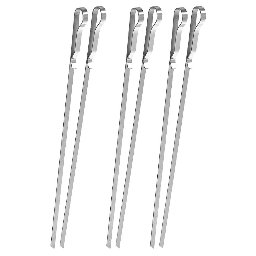 Pen Clip-shaped Baking Stick Barbecue Skewers for Grilling Stainless Steel Picnic BBQ Tools