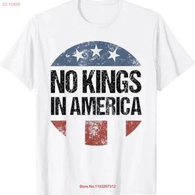 No Kings In America Vintage Patriotic T Shirt Vintage Designer Clothes Graphic Fashion Homme Versatile Comfortable