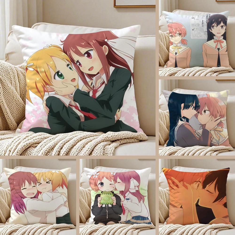 Sweet Cute Anime SSakura Trick Cushion Cover Pillowcase Antidustmite Living Room Sofa Decor Cushion Room