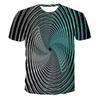 Męski T-shirt Casual z Nadrukiem 3D z Okrągłym Dekoltem Modny i Zabawny Trójwymiarowy z Krótkim Rękawem Duży Rozmiar Wygodny Top