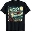 T-shirt Van Gogh Nuit étoilée Père Noël Noël Hiver Nuit enneigée(1)