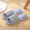 New spring and autumn floor slippers striped linen soft-soled home slippers casual non-slip fabric slippers