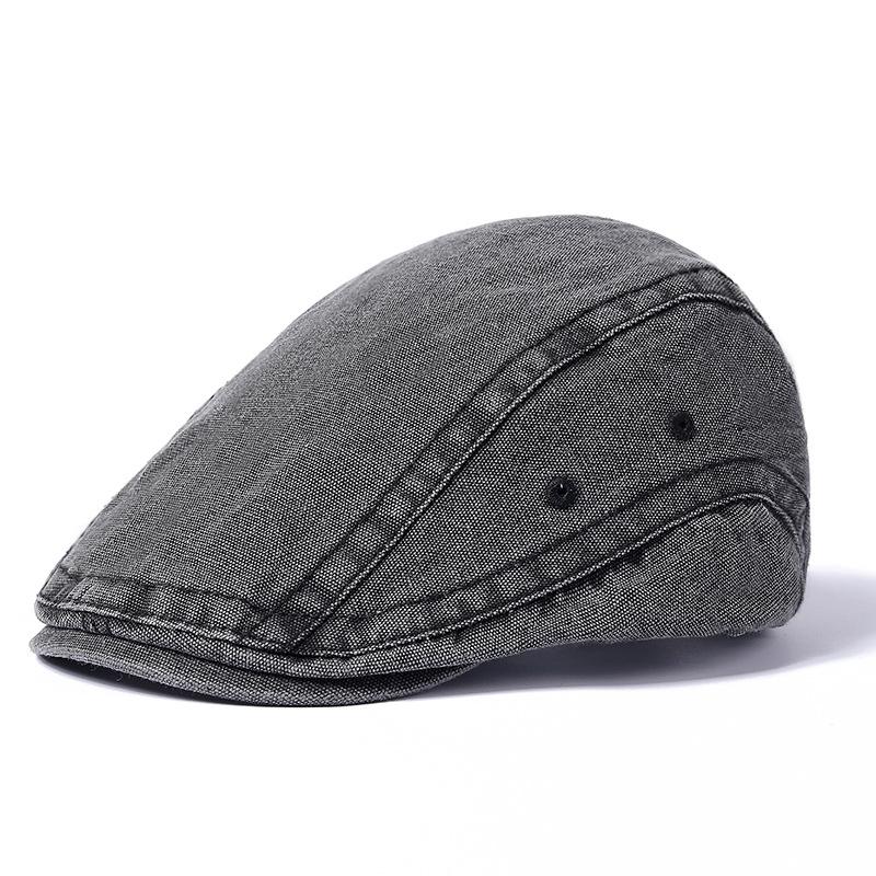 

Washed Old Cap Men s British Retro Forward Hats Trendy European and American Hats Comfortable Fit Classic Style 58cm Adjustable One Size чорний