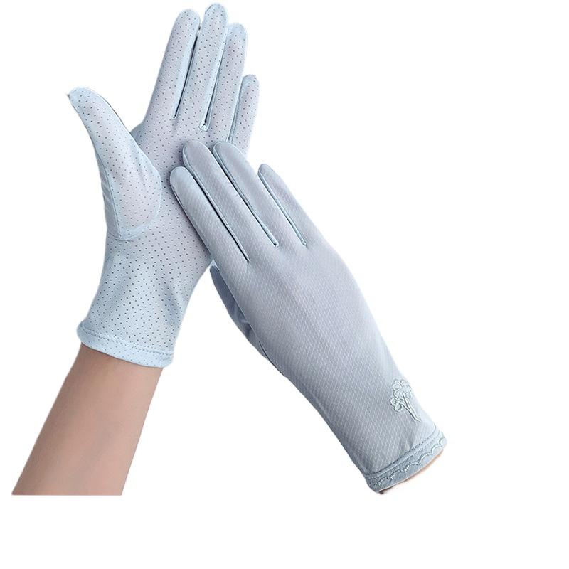 

Дышащие Летние Женские Перчатки с Антискользящим Покрытием: Тонкий ледяной шелк, без пальцев, с сенсорным экраном и защитой от солнца One Size