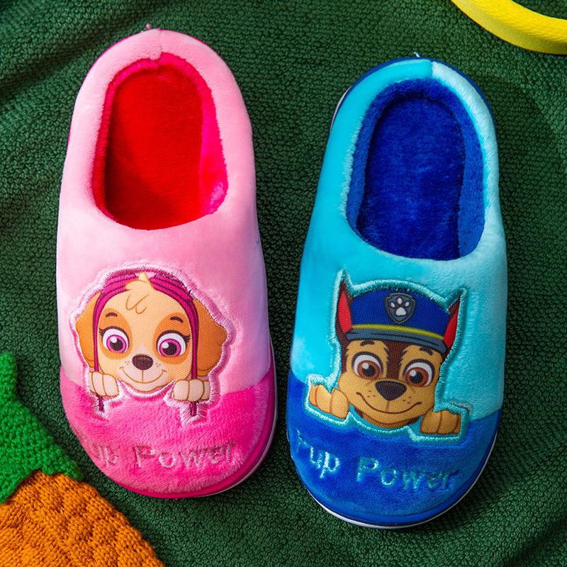 Paw Patrol Kids' Slippers, Autumn/Winter, Non-Slip Cotton, Cartoon Design, Warm and Cute, for Boys & Girls Aged 10+
