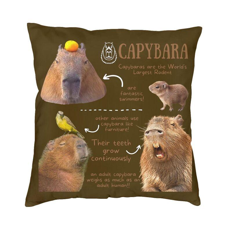 Chilling Capybara Cushion Cover Sofa Decoration Square Throw Pillow Cover 45x45cm