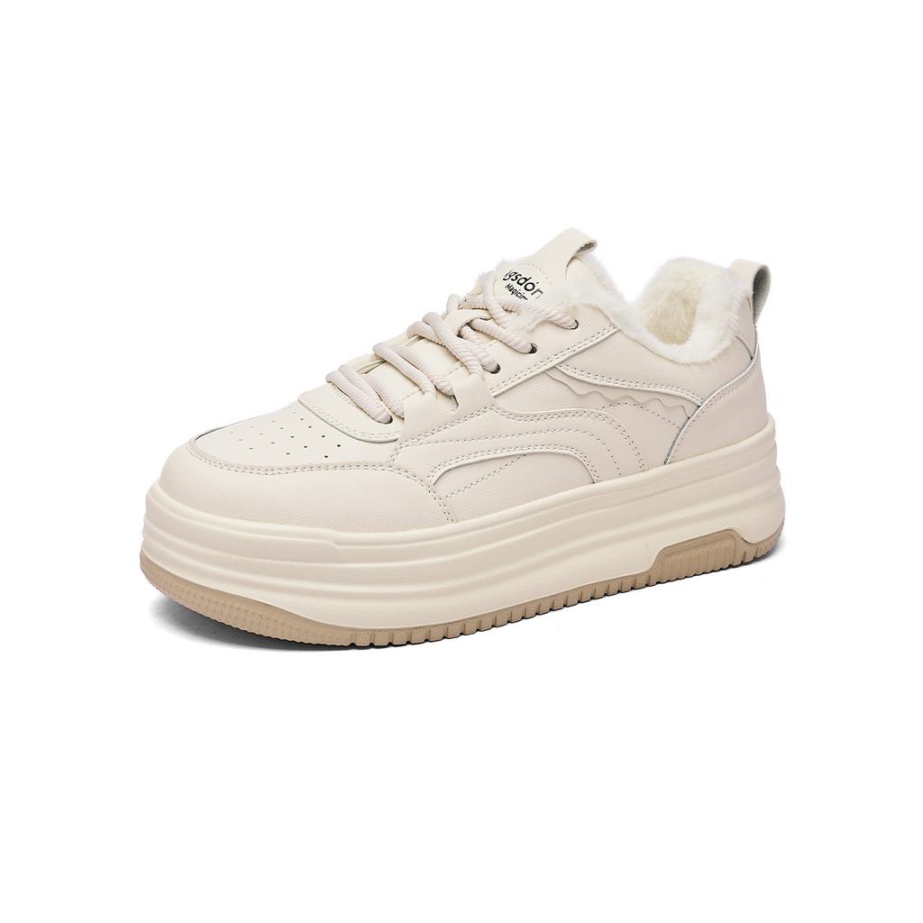 Augusteng Thick-soled Velvet New Autumn and Winter Lightweight Soft-soled Casual Board Shoes Sports Cotton Shoes