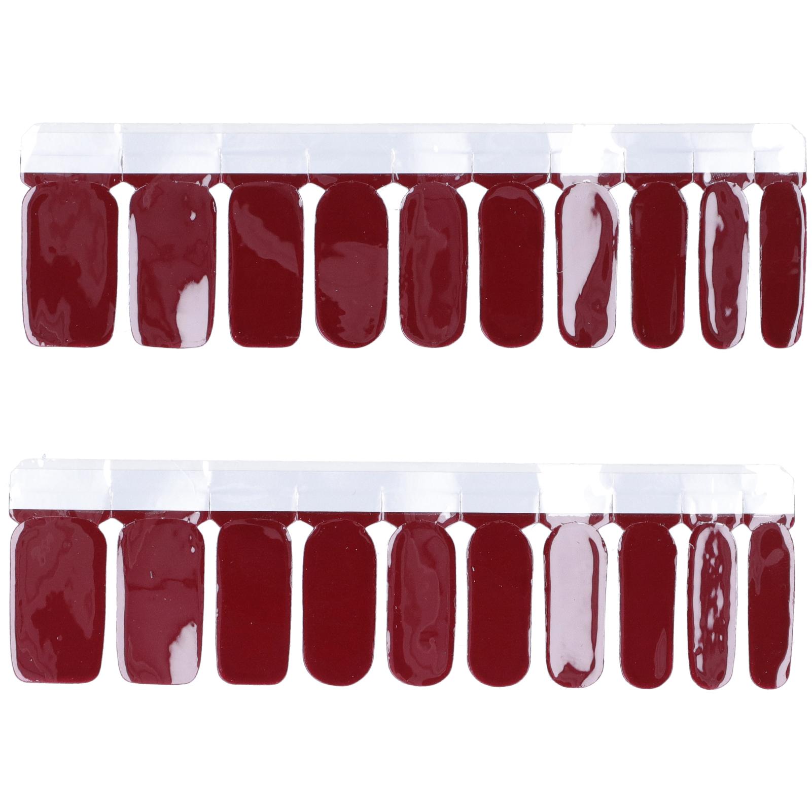 

20PCS Nail Art Stickers Classic Solid Color Self Adhesive Full Cover DIY Stylish Nail Wraps13