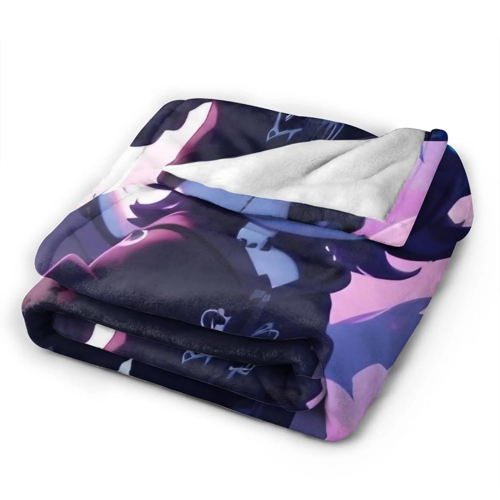Murder Drones Game Knitted Blanket Fleece Uzi Doorman Horror Super Warm Throw Blankets for Home Couch Bedspread