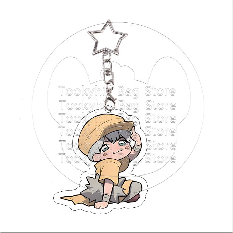 Dr. Stone Acrylic Keychain Kawaii Student Senku Ishigami Exquisite Senku Ishigami Gen Asagiri Keyring Bag Pendant Birthday Gift