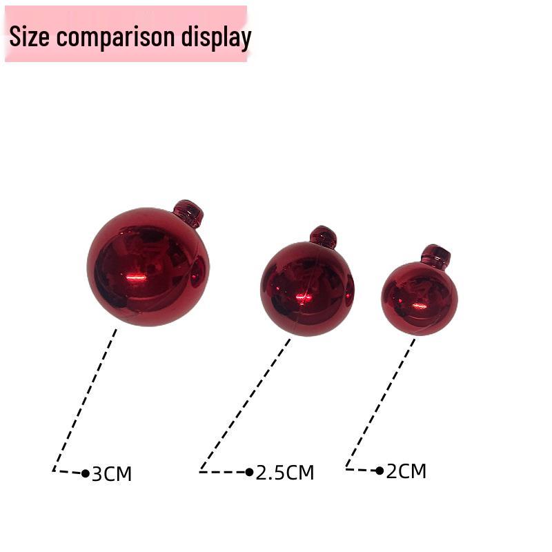 Electroplated 2/2.5cm PS Plastic Christmas Decorative Balls - Shiny & Matte Festive Hanging Ornaments