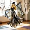 Dancing Lady Sun Catcher, Acrylic Hanging Ornament, Bohemian Gothic Woman Window Spinner, Gift for Mom Grandma Wife