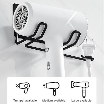 Hair Dryer Holder Wall Mounted Hair Straightener Dryer Holders Bathroom Organizer Storage Rack