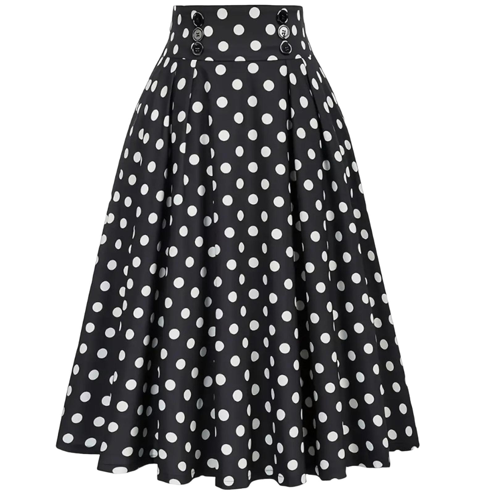 

Женская повседневная юбка-миди, винтажные эластичные плиссированные юбки трапециевидной формы с высокой талией XL