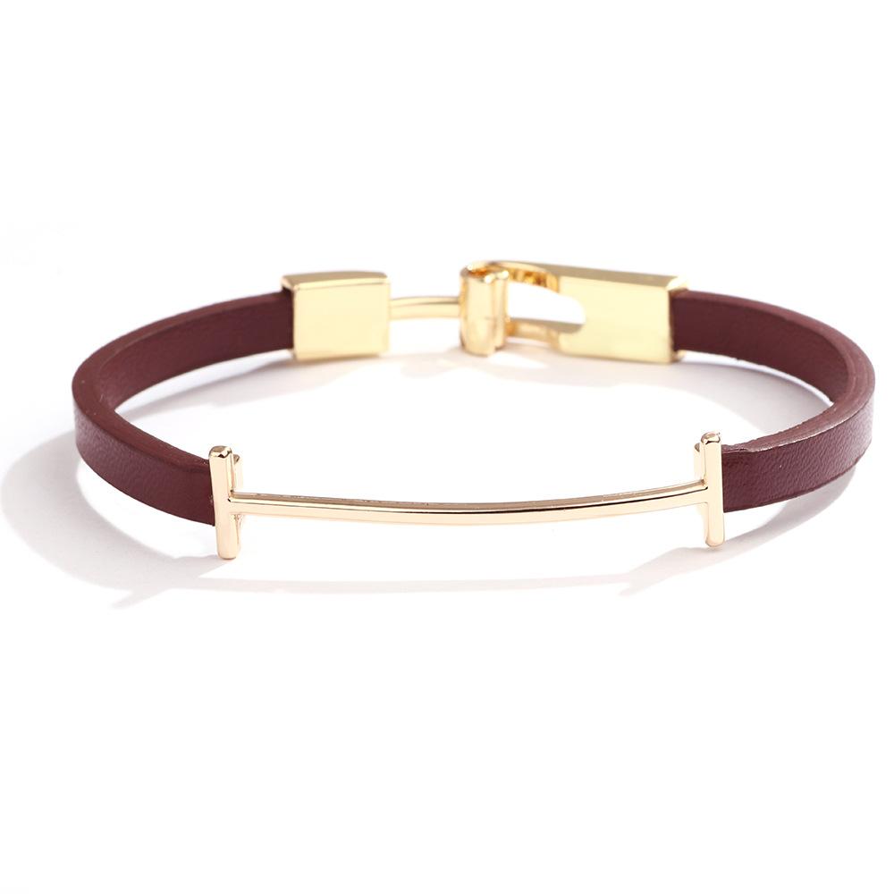 I-shaped Buckle Zinc Alloy Bracelet for Women, Fashionable Hot-selling Simple and Versatile Bracelet Accessories Gifts