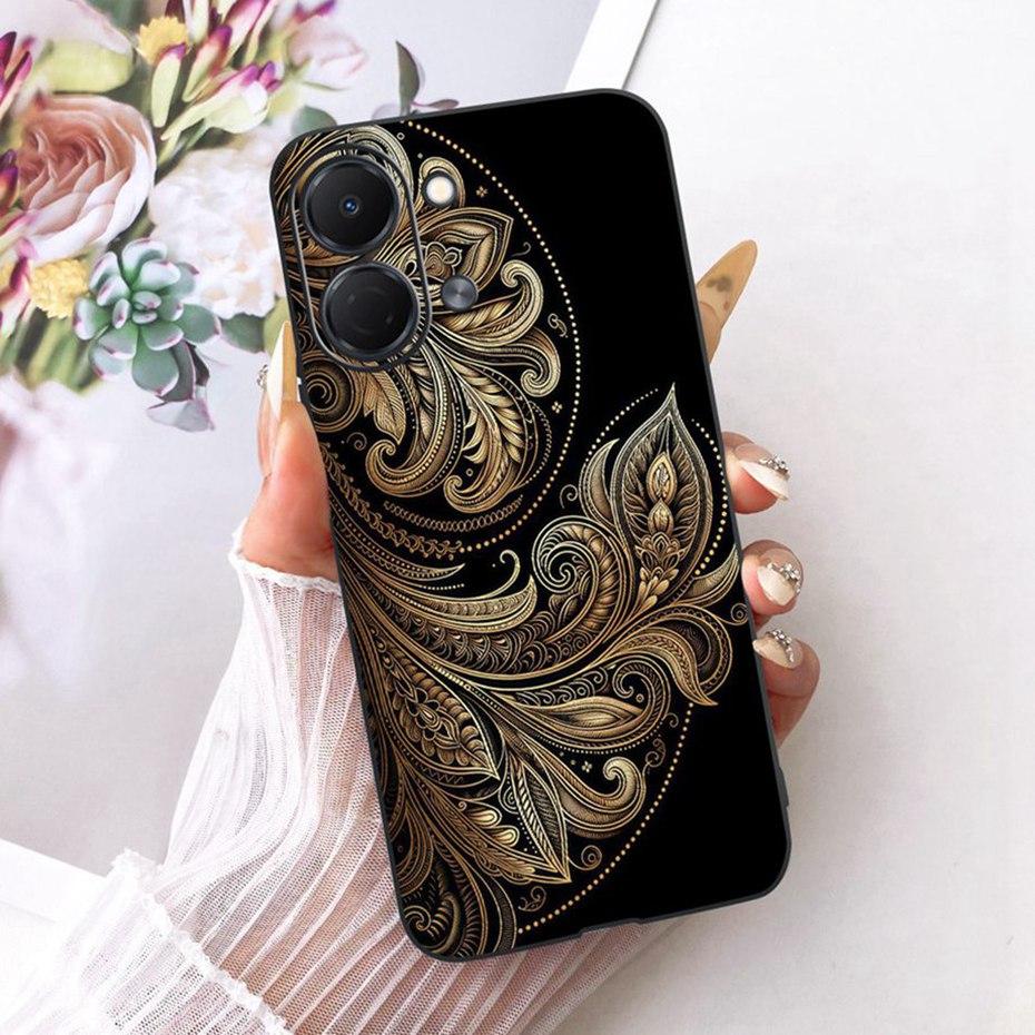 Modische Coole Hülle Für Tecno Spark GO 3 KN3 Weiche Schwarze Silikon TPU Rückabdeckung Für Tecno Spark Go3 Handyhüllen