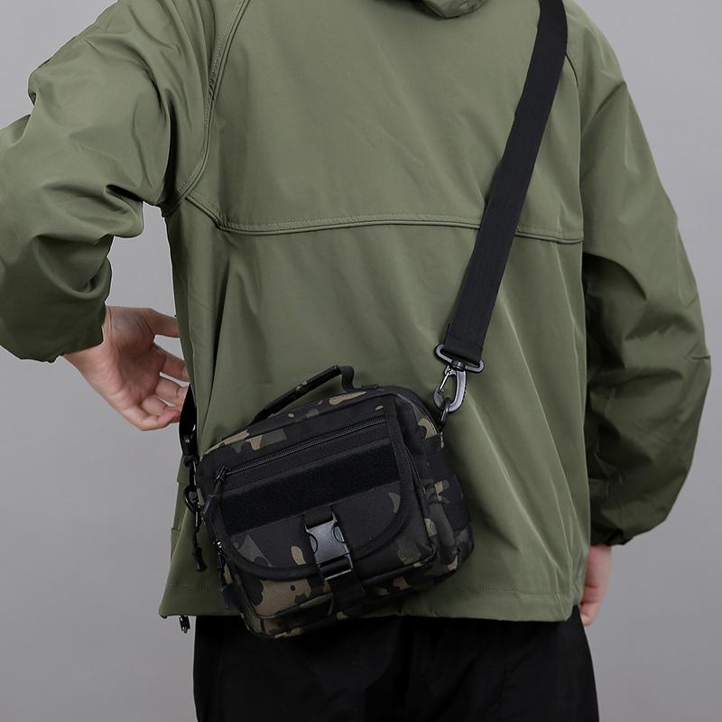 Men's Tactical Camouflage Crossbody Bag -Vintage   Nylon Chest Pack (Vintage Army Sling Bag for Hunting/Outdoors)