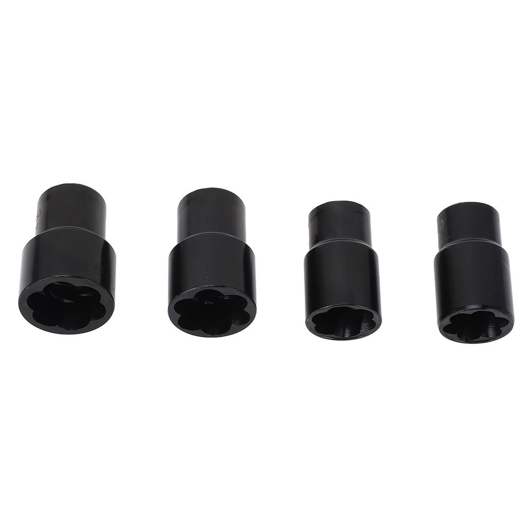 5Pcs Twist Socket Set Locking Wheel Nut Bolt Stud Extractor Removers 17mm 19mm 21mm 22mm Socket