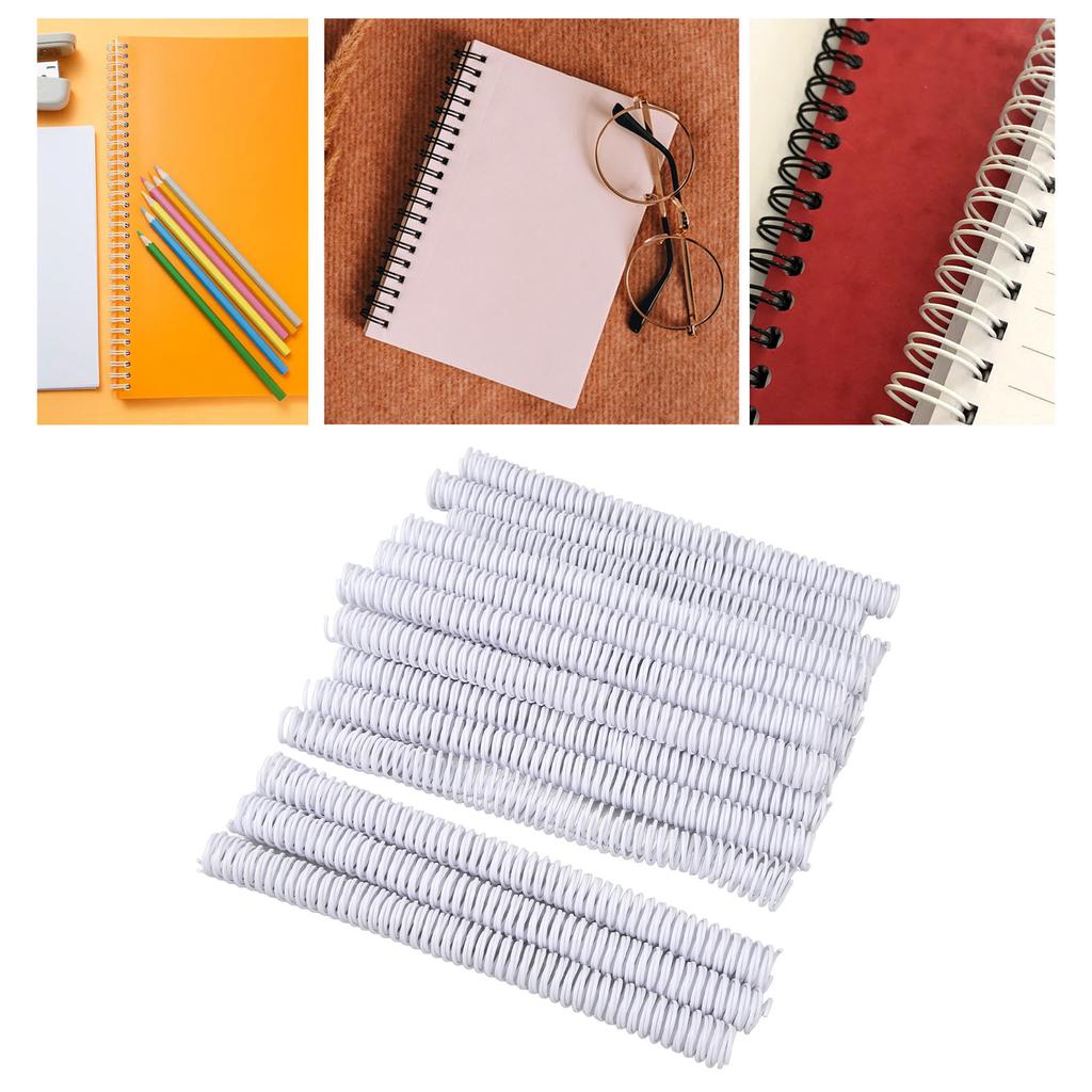 50 Pcs Spiral Binding Coil 19mm Diameter 48   4:1 Pitch 170 Sheet Capacity   Binding Spine