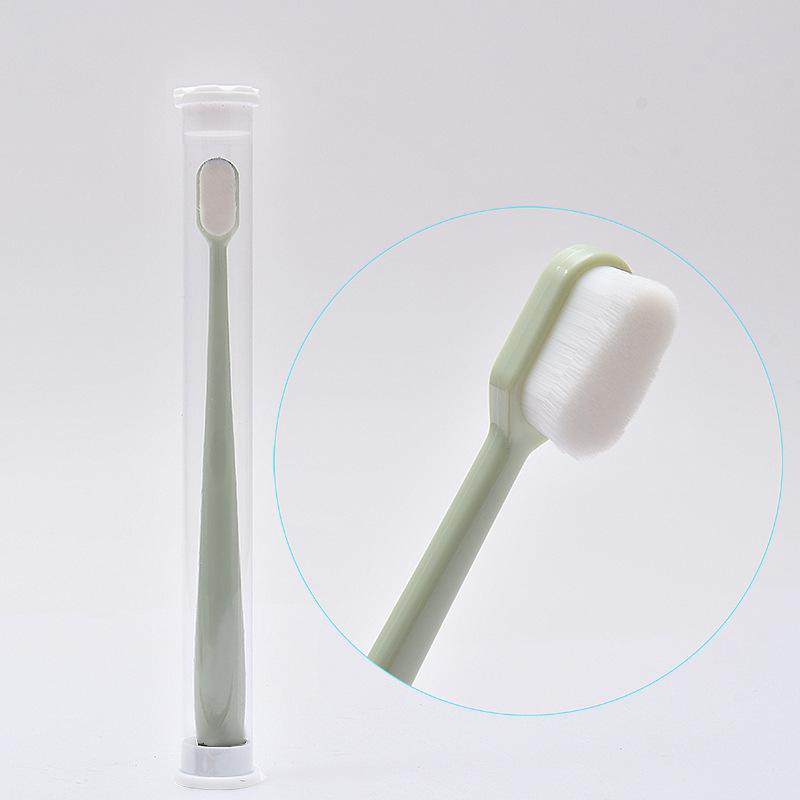 Environmentally Toothbrush Ultra-fine Soft Flat And Waves Head Deep Cleaning Teeth Adult kids Manual Toothbrush For Oral Care