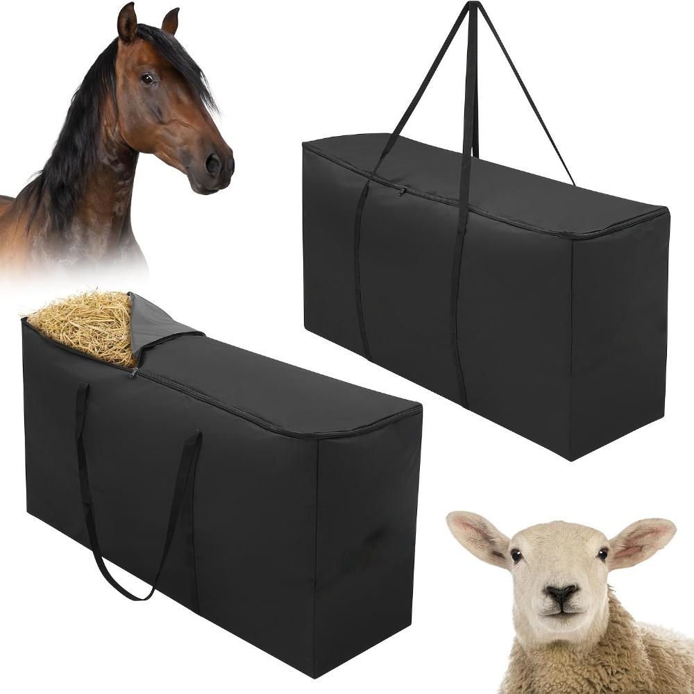 Universal Slow Feed Hay Bag for Horses, Cattle & Sheep, Heavy-Duty Large Capacity, Durable & Portable for Pasture & Stable