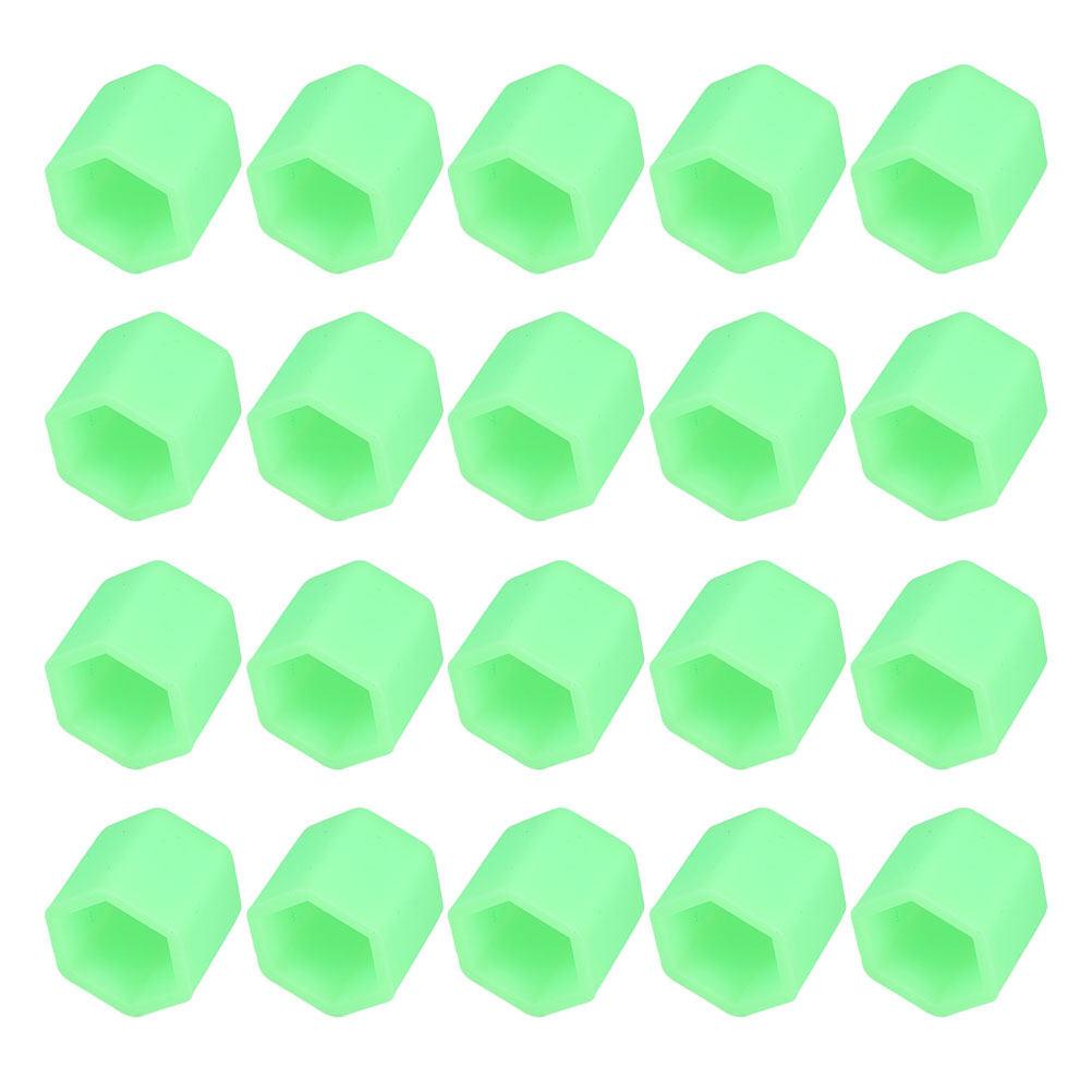 20Pcs Glow in The Dark Screw Caps Silicone Wheel Lug Nut Covers Night Visibility Protection for 15Mm Car Tire Hub Caps