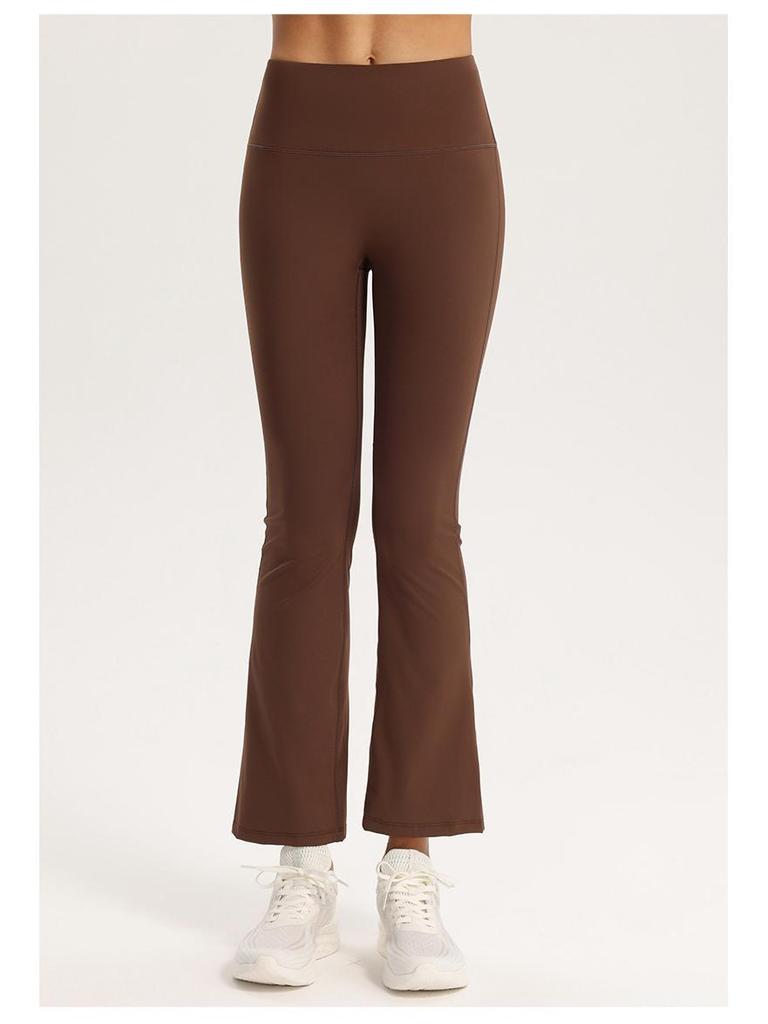 Women's High-Waist Butt-Lift Yoga Pants - Elastic, Quick-Dry, Slimming Micro Flare Fitness Tights