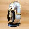 Medieval Copper gate Helmet with Stand for Saxon Viking Helmet Brass and Steel Helmet Best Gift