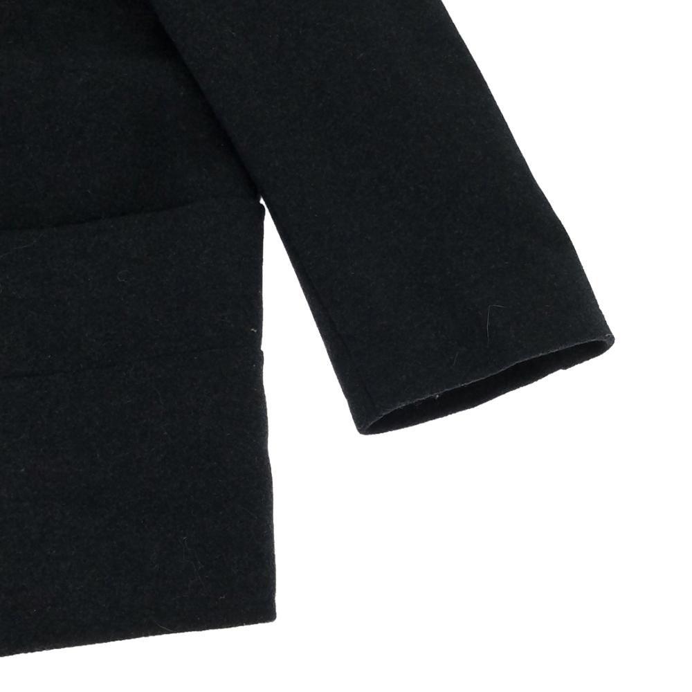 Неиспользованное короткое пальто UNIQLO S черное Двубортное с биркой Женское Б/У