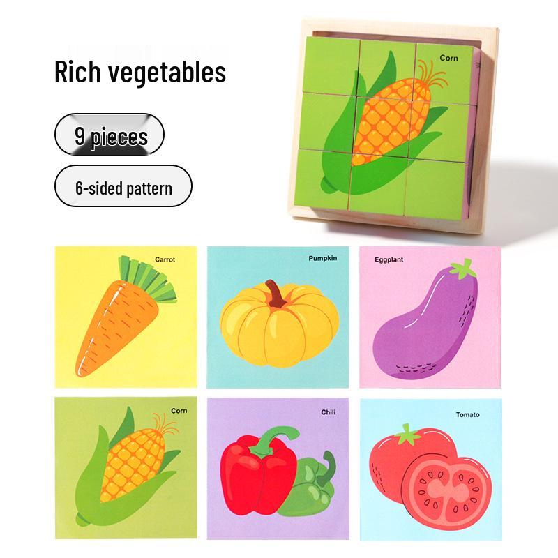Early Childhood Wooden 3D Animal Puzzle & Cognition Board Toy