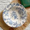 European High-Value Dinnerware Set: Underglaze Color Plate, Deep Plate, Cereal Bowl, Cup & Saucer for Desserts & Steaks.